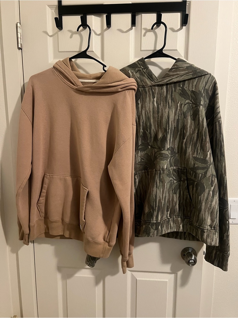 Oversized Hollister Dual Hoodie Set - Tan and Olive Camo